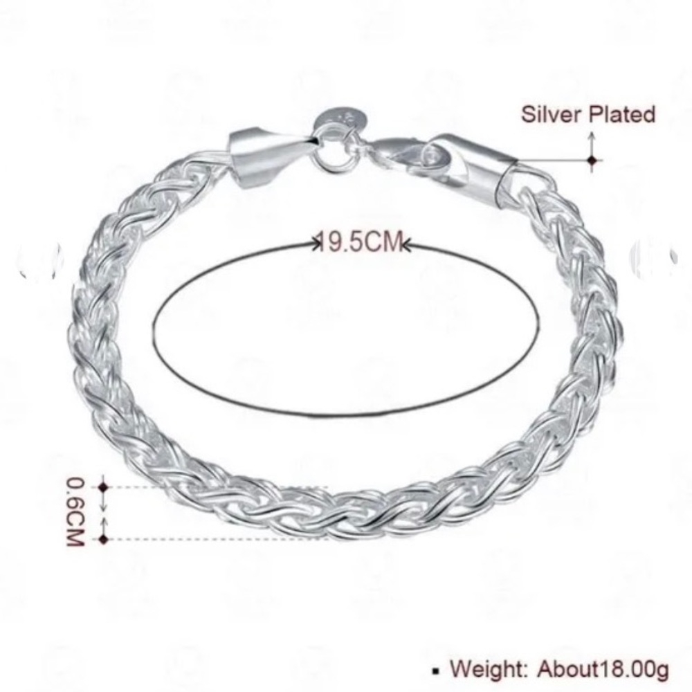 New Classic Silver Rope chain beacelet - Picture 6 of 6